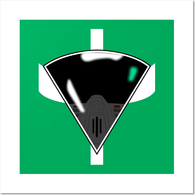 Lightspeed Rescue Green Ranger Visor Wall Art by mavgagliano